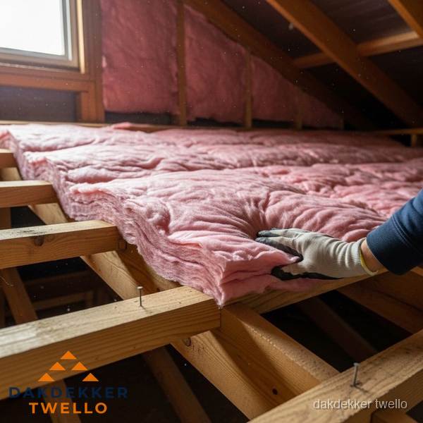 Dakisolatie met glaswol op zolder in Twello Dakisolatie met glaswol op zolder in Twello